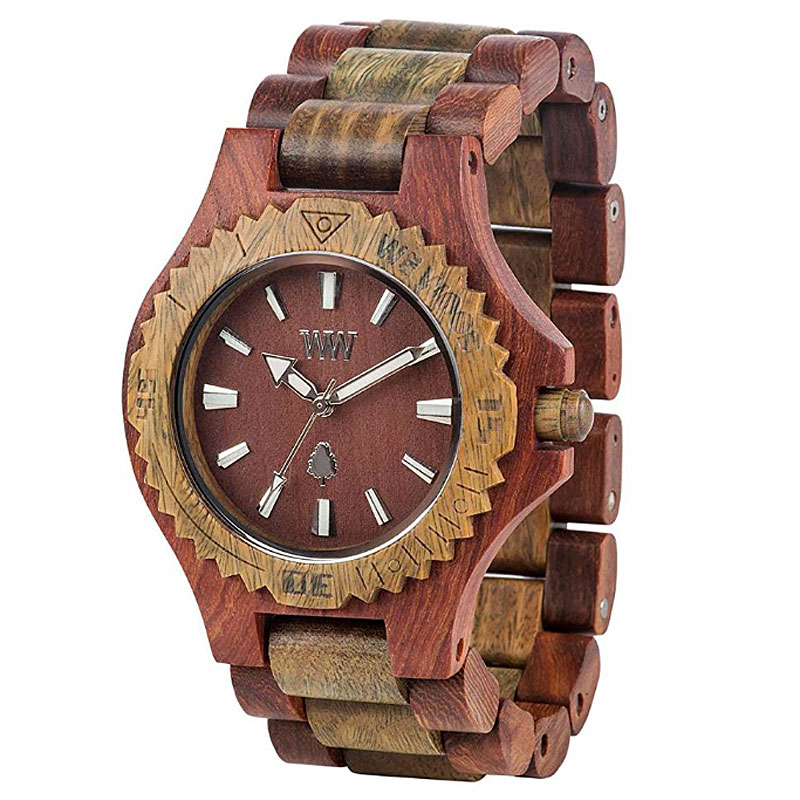 WeWood Womens Date Cherry Army Wooden Strap 70304108